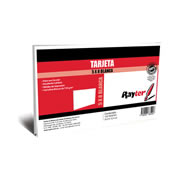 Tarjeta de trabajo Rayter, 5x8 bca, color blanco, con 100 piezas