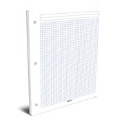 Hojas de repuesto para carpeta Rayter, cuadro 5mm, tamaño carta, 100 hojas