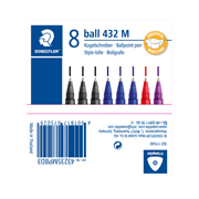 Bolígrafo Mediano Staedtler colores surtidos, Bolsa con 8 piezas