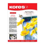 PAPEL FOTOGRAFICO PHOTO GLOSSY KORES. PAQUETE CON 25 HOJAS

