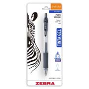 Bolígrafo gel retráctil sarasa zebra, punto medio 0.7 mm, negro, blister 1 pz