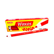 Marcador de cera waxos Baco, suave, rojo, 12 piezas