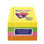 Notas adhesivas Navitek 4 colores neón 3' x 3' block con 400 hojas