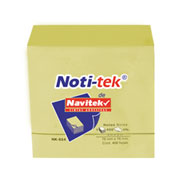 Notas adhesivas Navitek color amarillo 3' x 3' block con 400 hojas