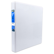 Carpeta panorámica con cristal Kinera carta de 1' herraje 'O' color blanco