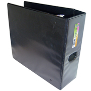 Carpeta panorámica con cristal Kinera carta de 5' herraje 'D' color negro