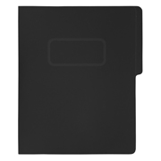 Carpeta pressboard con broche Fortec carta color negro, paquete c/10 pzas