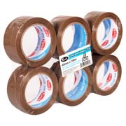 Cinta 278 de empaque TUK 48mm x 100m, color canela, con 6 piezas