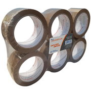 Cinta 174 de empaque TUK 48mm x 150m , color canela, con 6 piezas