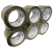 Cinta 179 de empaque TUK 72mm x 100m , color canela, con 6 piezas