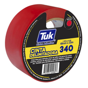 Cinta 340 delimitadora TUK 48mm x 33m , color rojo, 1 pza