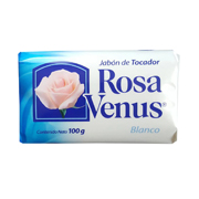 Jabon de tocado, blanco rosa Venus de 100 gr.
