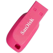 Memoria USB Sandisk Cruzer Blade Z50, 16GB, USB 2.0, Rosa