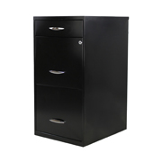 Archivero metalico MUNDO IN tamaño carta2 gavetas + 1 cajon color negro