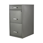 Archivero metálico MUNDO IN tamaño carta2 gavetas + 1 cajón color gris