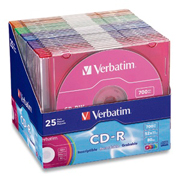 Disco Verbatim CD-R 80min 700MB 52x, 25 pzas de colores