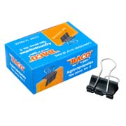 Broche Baco tipo pinza no.0, 1 caja con12 agarrapapeles
