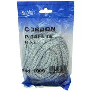 Cordón para gafete Sablón color gris bolsa con 10 pzas