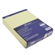 BLOCK DE HOJAS AMPAD CARTA COLOR AMARILLO RAYADO CON 50 HOJAS PAQUETE C/12 PZAS