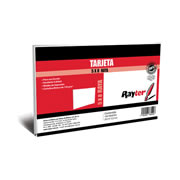 Tarjeta de trabajo Rayter, 5x8, rayada, color blanco con 100 piezas
