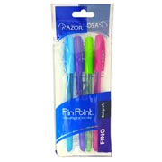 Bolígrafo fino Pin Point 0.7 mm colores surtidos empaque con 4 pzas
