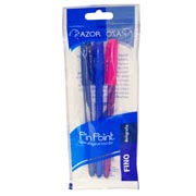 Bolígrafo fino Pin Point 0.7 mm colores surtidos empaque con 3 pzas
