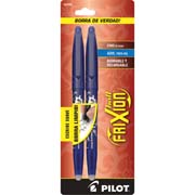 Bolígrafo fino Frixion Ball Pilot tinta gel borrable, azul, blister 2 piezas