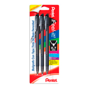 Bolígrafo Pentel ifeel-it, punta 0.7 mm,color negro, con 3 piezas
