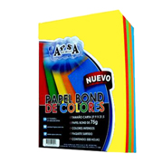 Hojas tamaño carta APSA colores intensospaquete con 500 hojas