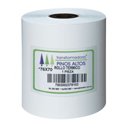 Rollo de papel térmico Pinos Altos 76 x 70 mm caja con 50 rollos a granel