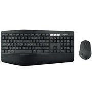 KIT INALÁMBRICO MK850 Reposamanos blando y mouse contorneado.
