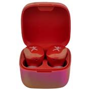 AUDÍFONOS PERFECT CHOICE BT TWS BRILLANTES PEARL COLOR ROJO