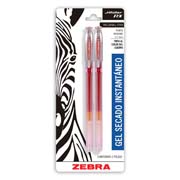 Boligrafo gel j roller rx zebra, punto mediano 0,7 mm, rojo, blister 2 pz