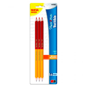 Lápiz bicolor grafito-rojo duo triangular tarjeta con 3 piezas