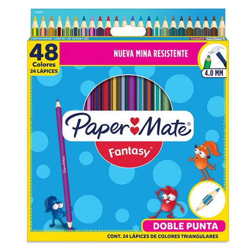 Colores Paper Mate triangualres doble nta con 24 lápices