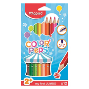 Lápices de color jumbo Maped con 12 piezas  Lápiz colorpeps triangular
