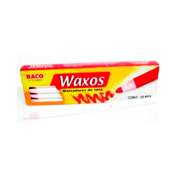 Marcador de cera waxos Baco, suave, blanco, 12 piezas