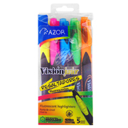 Resaltador de texto Vision Jr. cincel 4 mm colores surtidos empaque con 5 pzas