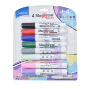 Marcador Magistral Didáctico punta cincel 6 mm colores surtidos empaque 8 pzas