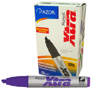 Marcador permanente Signal Xtra punta cincel 6 mm color violeta caja con 12 pzas