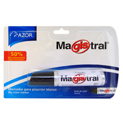 Marcador de aluminio Magistral punta cel 6 mm color negro blíster