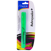 Resaltador de texto Subrayador punta cincel 6 mm color verde blíster
