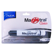 Marcador Magistral Clásico punta cincel 6 mm color negro blíster