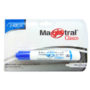 Marcador Magistral Clásico punta cincel 6 mm color azul blíster