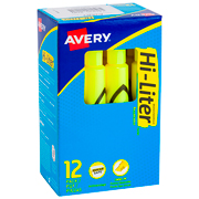 Resaltador Hi-Liter amarillo 12 pieza VERY color amarillo fluorescente