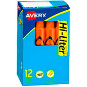 Resaltador Hi-Liter naranja 12 piezas AVERY color naranja