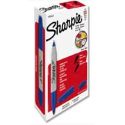 Marcador doble punta Sharpie azul caja con 12 piezas