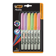 LM-MARCADOR BIC PERMANENTE INTENSITY GRIASTEL BLÍSTER 6 PIEZAS