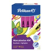 Resaltador de texto Pelikan 414 rosa caja con 10 piezas