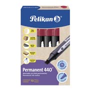 Marcador permanetne Pelikan 440 redondo rojo caja con 10 piezas